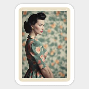 1950s Glam Woman Sticker